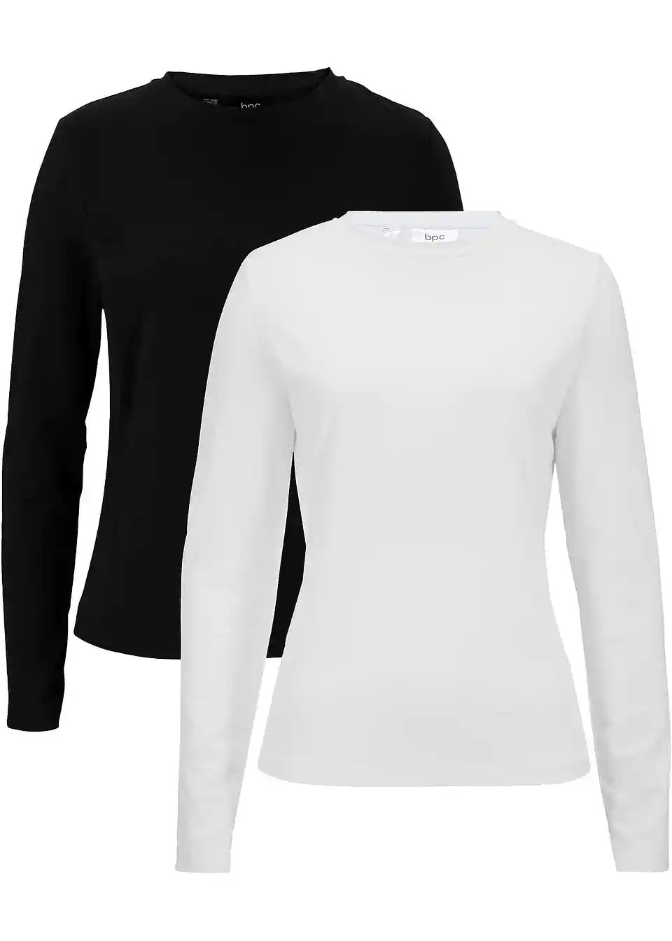Langarmshirt mit reiner Bio-Baumwolle (2er Pack) | Bonprix DE