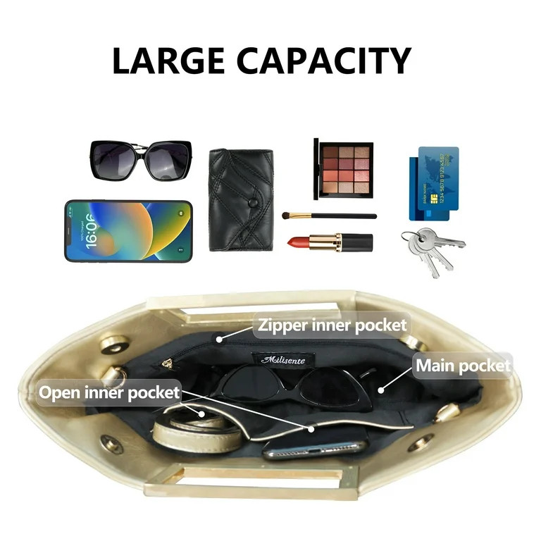 Milisente Women Top Handle Clutch Purse  PU Leather Envelope Evening Bags For Formal Party Work(G... | Walmart (US)