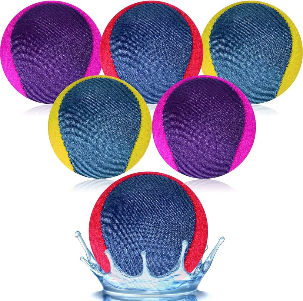 Seematn 6 Pcs Water Jumping Ball 2 Inch Water Bouncing Ball Water Balls Water Skipping Beach Ball... | Amazon (US)