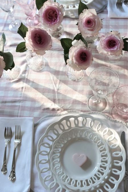 Pretty pink Valentine’s Day table! Also beautiful for a spring tablescape

Tabletop 
Home decor 

#LTKunder100 #LTKhome #LTKstyletip