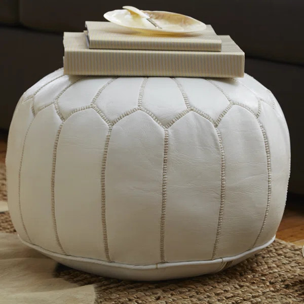 Carolos Leather Pouf | Wayfair North America