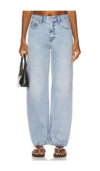 PISTOLA Wes High Rise Barrel Jeans in Blue. - size 30 | Revolve Clothing (Global)