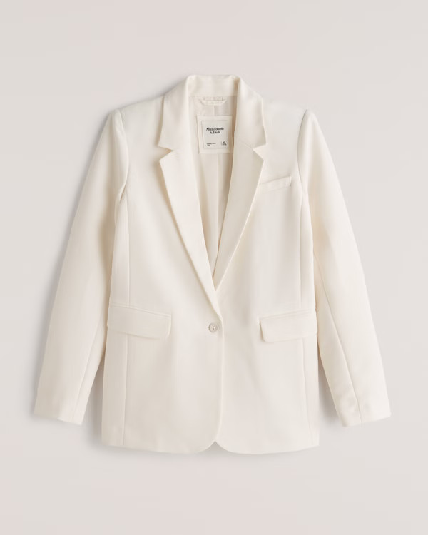 Women's Single-Breasted Blazer | Women's Matching Sets | Abercrombie.com | Abercrombie & Fitch (US)