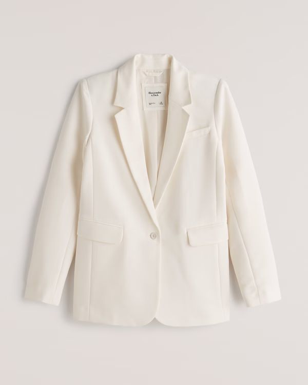 Women's Single-Breasted Blazer | Women's Matching Sets | Abercrombie.com | Abercrombie & Fitch (US)
