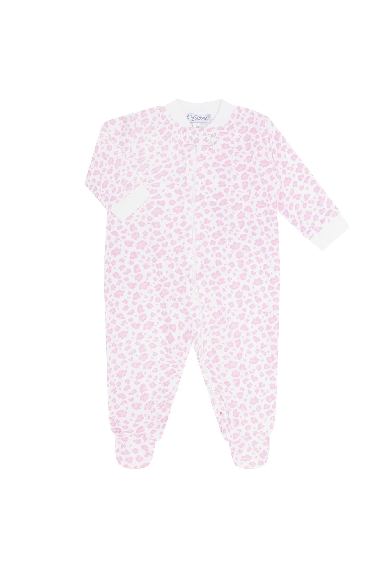 Pink Cheetah Print Zipper Footie Pink / 9M | EMILIA GEORGE®