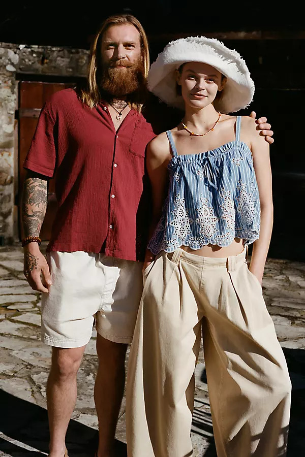 Maeve Eyelet Babydoll Tank | Anthropologie (US)