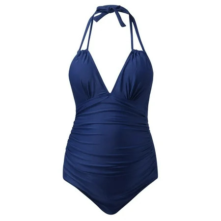 MIUBAGIAL Womens Maternity Summer Sexy V Neck Beach Swimwear Swimsuit Pregnancy Bikini Bathing Suits | Walmart (US)