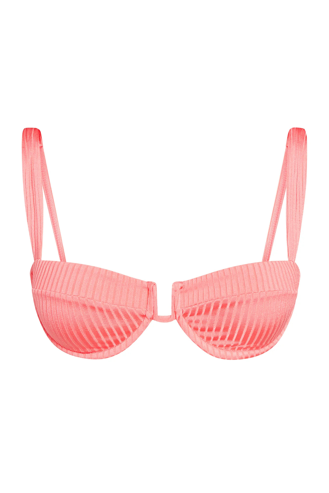 Cala Roja Top - Guava Wide Rib | Monday Swimwear