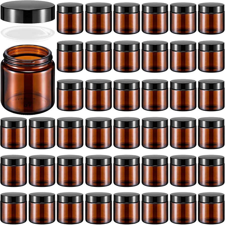 Norme 48 Pcs 4 oz Glass Jars with Lids Leakproof Round Airtight Empty Cosmetic Jars with Inner Li... | Amazon (US)