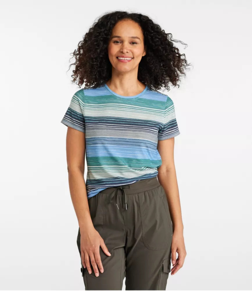 Women's Everyday SunSmart® Tee, Short-Sleeve Stripe | L.L. Bean