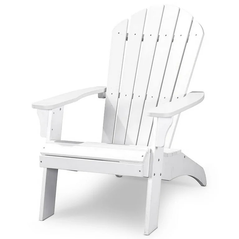 YRLLENSDAN White Wood Adirondack Chair, Folding Outdoor Wood Folding Chairs Oversized Wooden Outd... | Walmart (US)