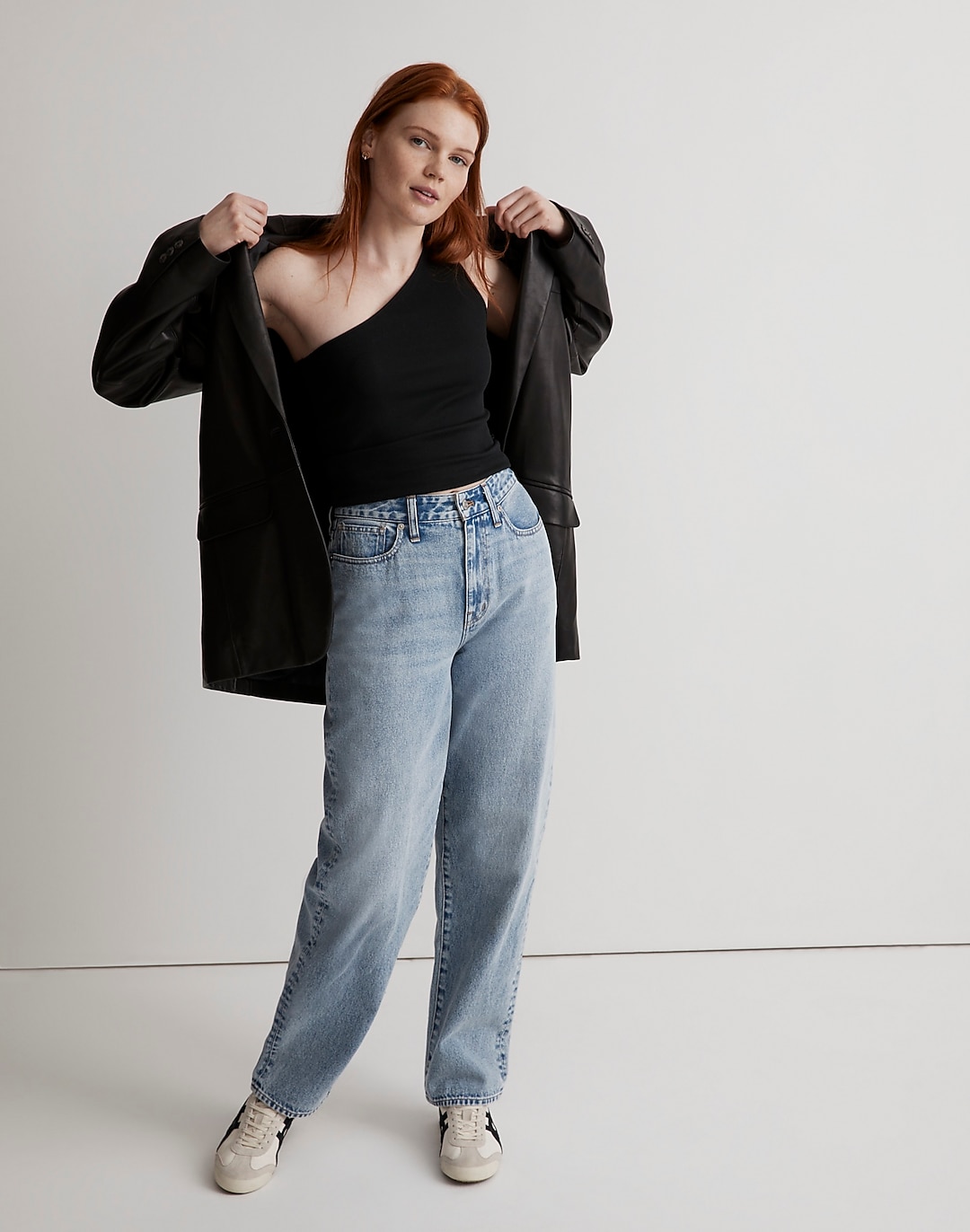 Curvy Baggy Straight Jeans in Olvera Wash | Madewell