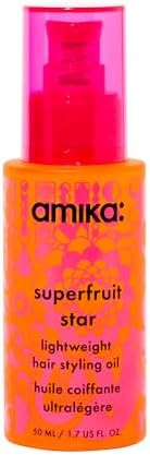 amika superfruit star lightweight hair styling + heat defense oil | heat protection, strengthen +... | Amazon (US)