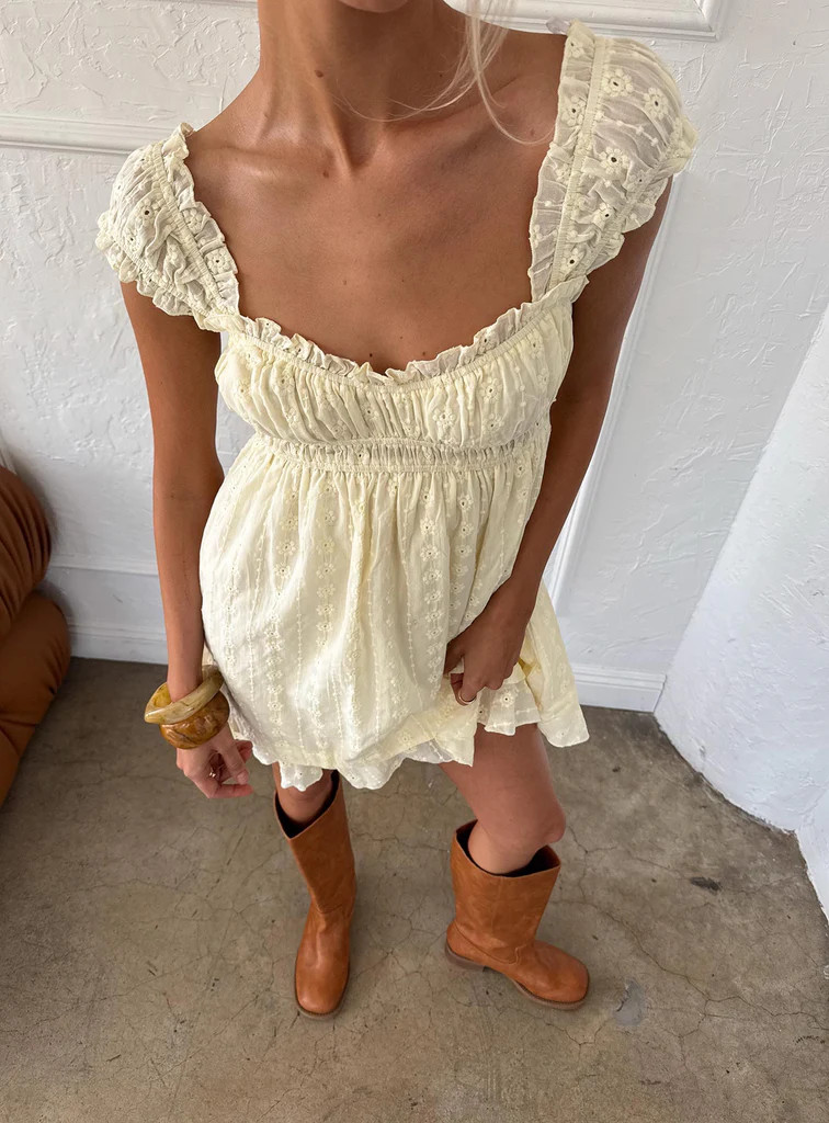 Carlita Mini Dress Yellow | Princess Polly US