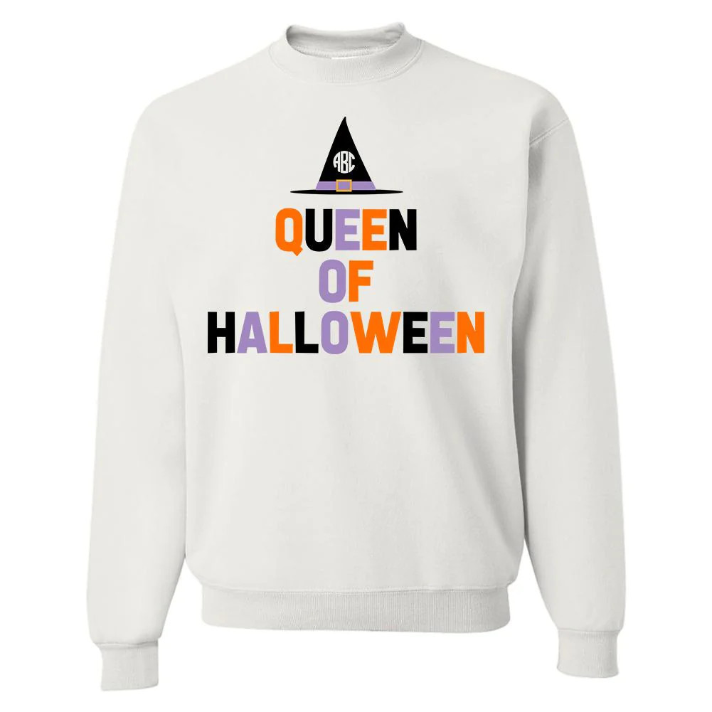 Monogrammed 'Queen of Halloween' Crewneck Sweatshirt | United Monograms