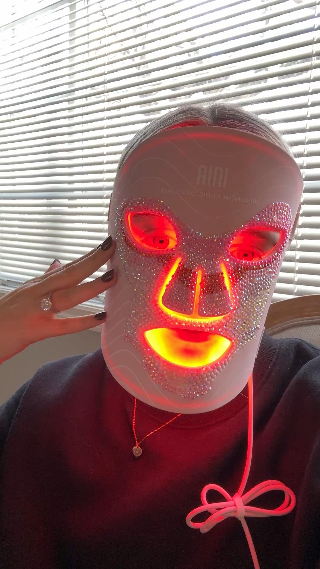 Amazon finds. Bedazzled my red light therapy mask!!!! #redlighttherapy 