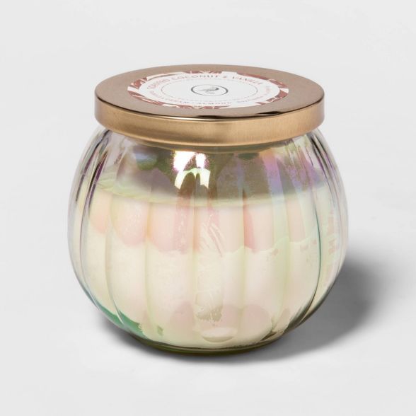 14oz Lidded Iridescent Glass Toasted Coconut and Vanilla Candle - Opalhouse™ | Target