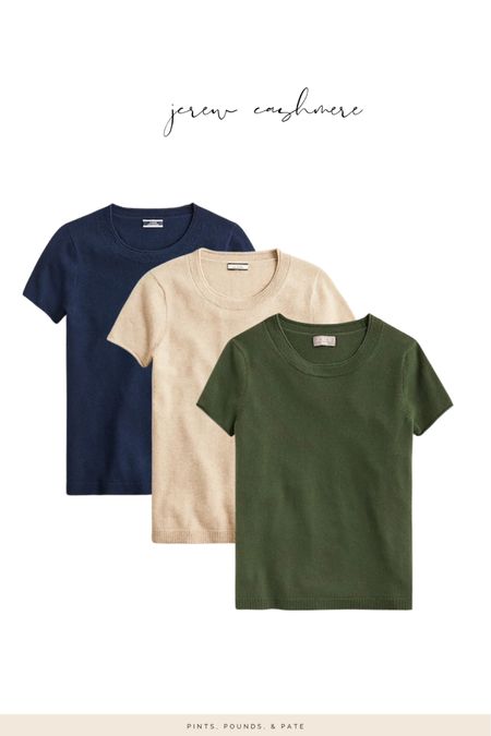 The summer style essential I can’t live without! Jcrew cashmere tshirt. It’s lightweight, doesn’t wrinkle, and holds its shape. It’s short enough to tuck in without a bunch of bulk, but also doesn’t expose my tummy. What more could you want? #jcrew #summerstyle