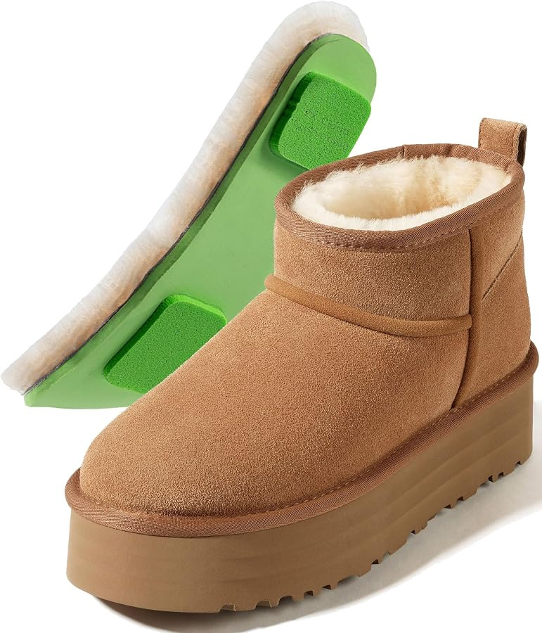 Mel&Syd 100% Australian Sheepskin Mini Boots with Arch Support Options - Warm Down to -40°F (-40... | Amazon (US)