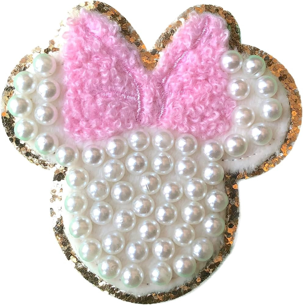 ZOOX Ivory Pearl & White Letter Varsity Initial Patches, 3M Adhesive Sticker, 2.25" Height (Minni... | Amazon (US)