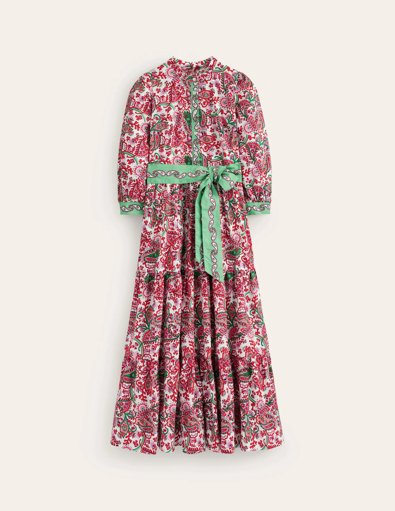 Alba Tiered Cotton Maxi Dress | Boden (US)