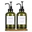Glass Soap Dispenser with Pump, Dish and Hand Soap Dispenser for Kitchen Bathroom Set, Clear Glas... | Amazon (US)