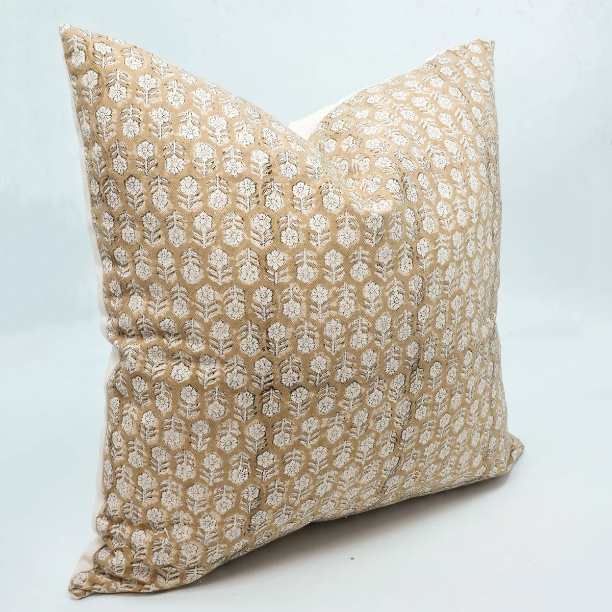 fabdivine Block Printed Pillow Cover Handmade Cotton Decorative Cushion- Tulsi Buti | Wayfair North America