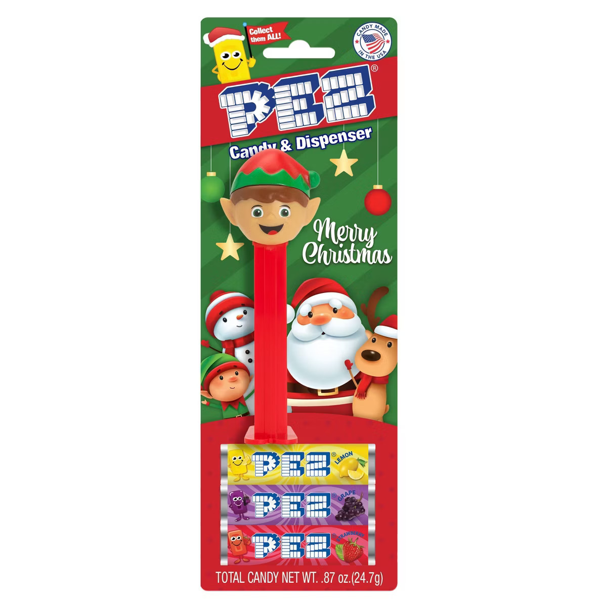 Pez Christmas Assorted Candy Dispenser Stocking Stuffers - 0.87oz (Packaging May Vary) | Target