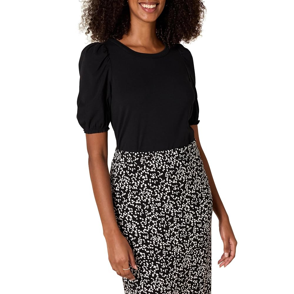 Amazon Essentials Women's Regular-Fit Puff Short-Sleeve Crewneck T-Shirt | Amazon (US)