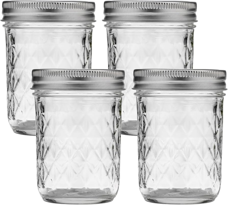 Ball Regular Mouth Quilted Crystal Glass Mason Jars with Lids and Bands, Used for Canning, Pickli... | Amazon (US)