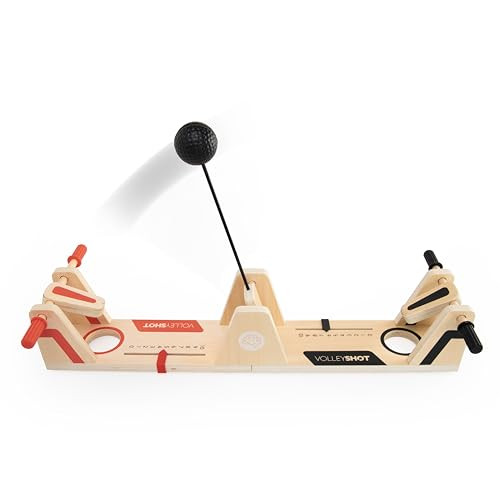 Fat Brain Toys VolleyShot - Wooden 2 Player Games, Tabletop Games and Family Games for Kids & Adults, Toys for Ages 8-13+ | Amazon (US)