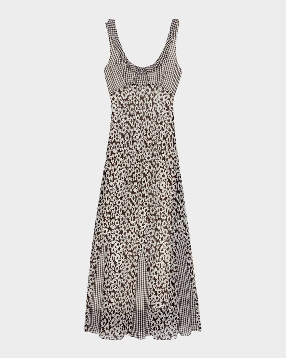 Rails Dahlia Mixed-Print Chiffon Maxi Dress | Neiman Marcus