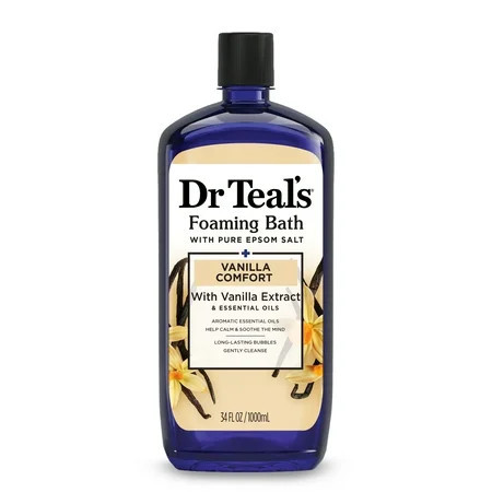 Dr Teal's Foaming Bath with Pure Epsom Salt, Vanilla Comfort, 34 fl oz | Walmart (US)