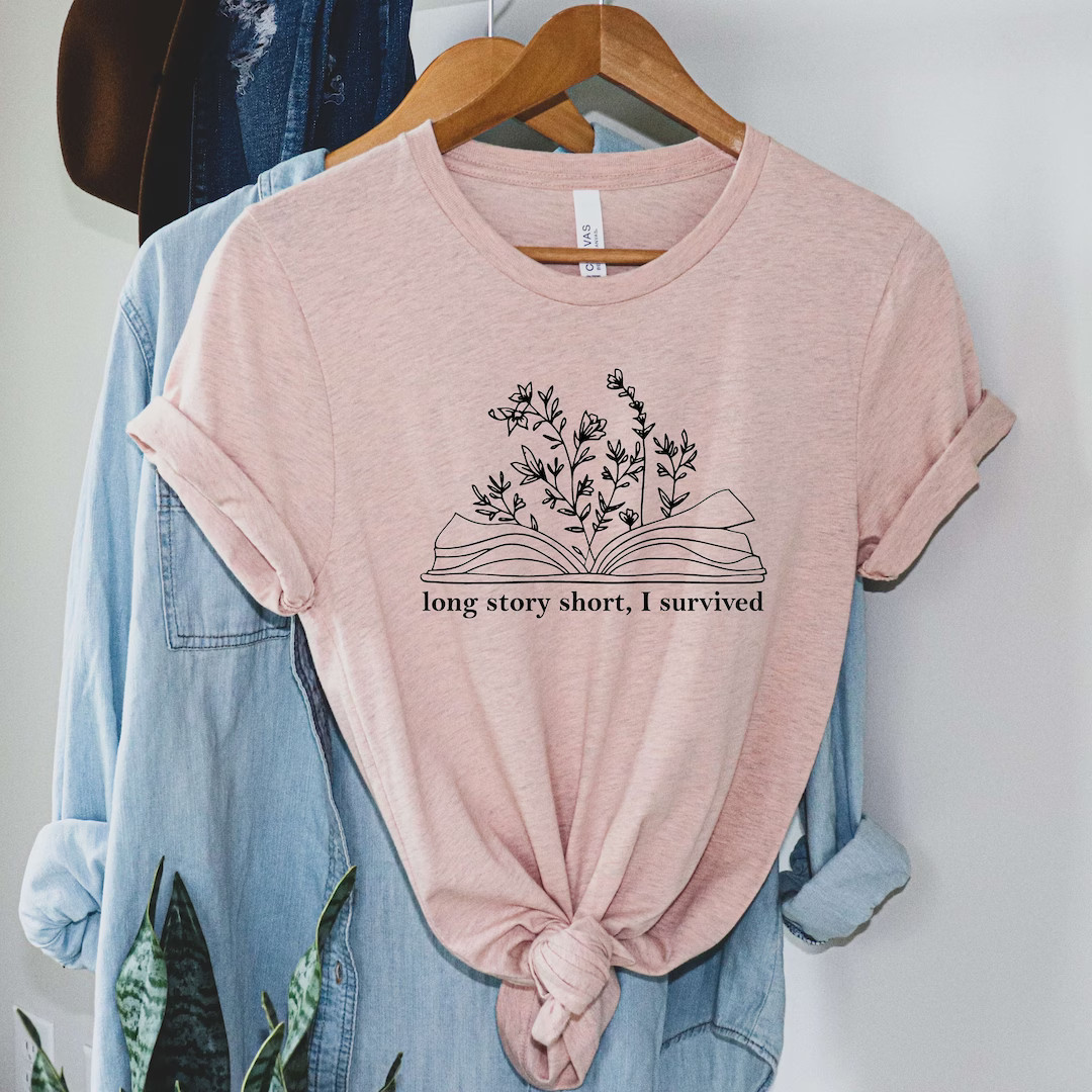 Trendy Womens Shirt - Long Story Short Crew - I Survived Shirt | Etsy (US)