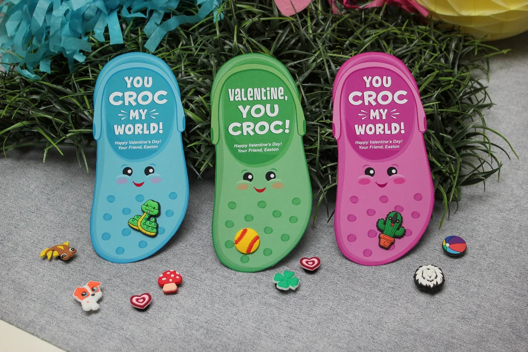 Shoe Charm Valentine, Clog Shoe Valentine, Valentine Printable, Kids Valentines, Classroom Valent... | Etsy (US)