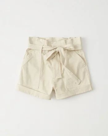 Belted Twill Shorts | Abercrombie & Fitch US & UK