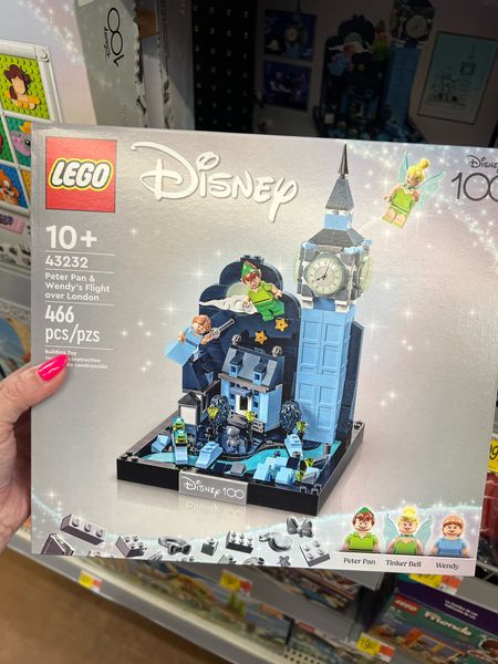 Cute new Disney Lego find for Disney 100. Put together Peter Pan and Wendy flying over London in this amazing Lego set. 

The detailed diorama depicts the iconic flying scene from the classic movie, featuring London’s Big Ben with 3 glow-in-the-dark clock faces, a cloud with stars and a glow-in-the-dark moon, a river with bridges and a doghouse. 

Also included are 3 LEGO Disney minifigures (Peter Pan, Wendy and Tinker Bell), a Nana LEGO dog figure, and a Disney's 100th Anniversary plaque. 

Based on the classic Disney movie Peter Pan, this set is made for play and display. It can inspire imaginative adventures and then take pride of place on a shelf once play is done. This fantasy set will make a fun gift for adult Disney fans and kids. 

Imaginative gift for those who never-grow-up – Peter Pan adventures come to life with this building set based on the classic movie, making it a fun holiday or birthday gift  

#LTKGiftGuide #LTKfindsunder50 #LTKkids
