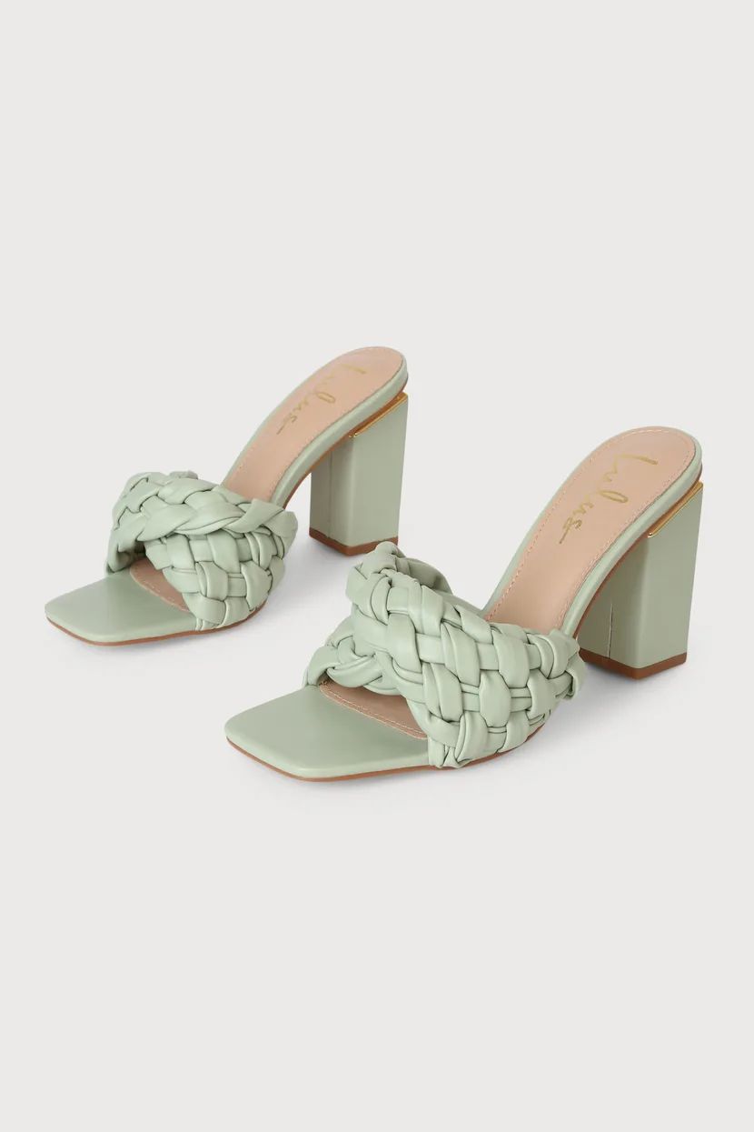 Medelyn Mint High Heel Slide Sandals | Lulus (US)