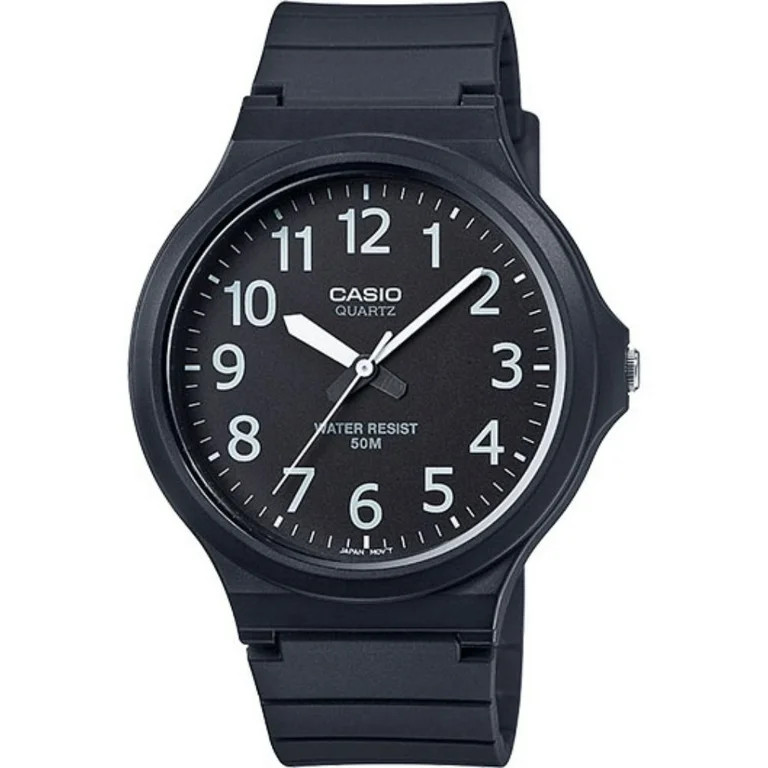 Casio Men's Super-Easy-Reader Watch, Black/White Accents MW240-1BV | Walmart (US)