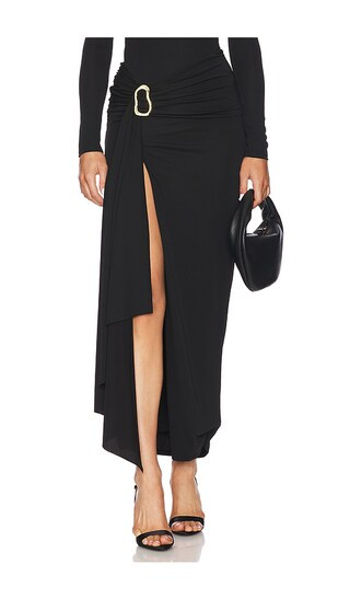 Nia Maxi Skirt in Black | Revolve Clothing (Global)