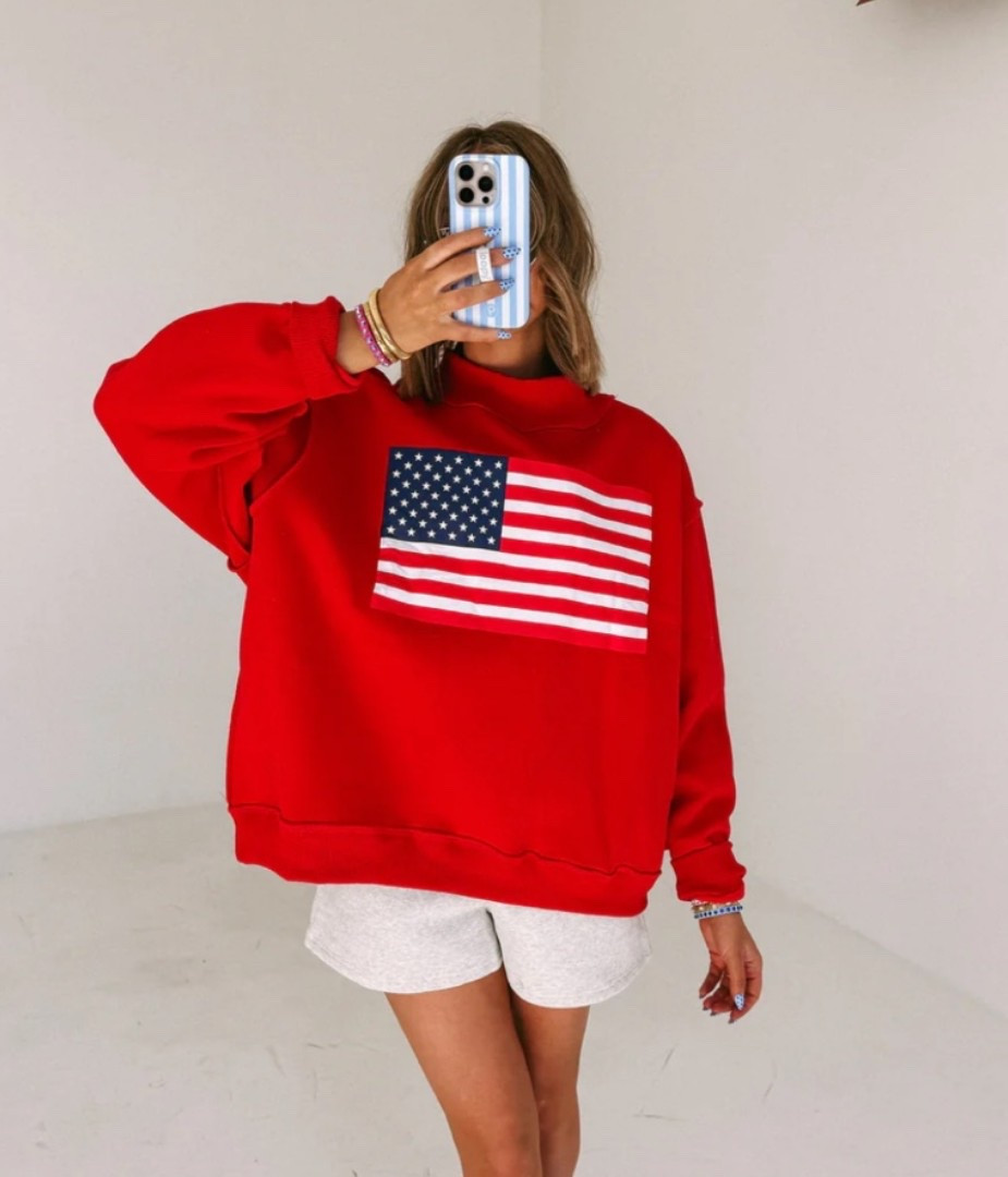 Red, white & cute ❤️🤍💙 This reversible flag crewneck from Etta & East is giving all the cozy Americana vibes! Perfect for chilly lake mornings, beach nights, fireworks, and everything in between. I love getting two looks in one sweatshirt, making it a staple you’ll wear long after the 4th of July. 🇺🇸✨

Linking this crewneck plus more Etta & East favorites and patriotic finds in my LTK!

#LTKStyle #LTKSeasonal #EttaAndEast #PatrioticStyle #AmericanaStyle #FourthOfJulyStyle #SummerStyle #CozyStyle #CrewneckSeason #LTKFinds