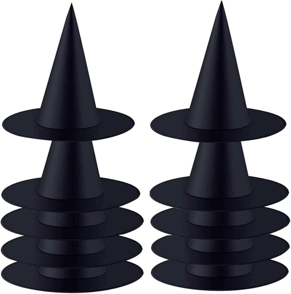 Xgood Halloween Witch Hat Costume Black Hats Witch Costume Accessory for Party | Amazon (US)