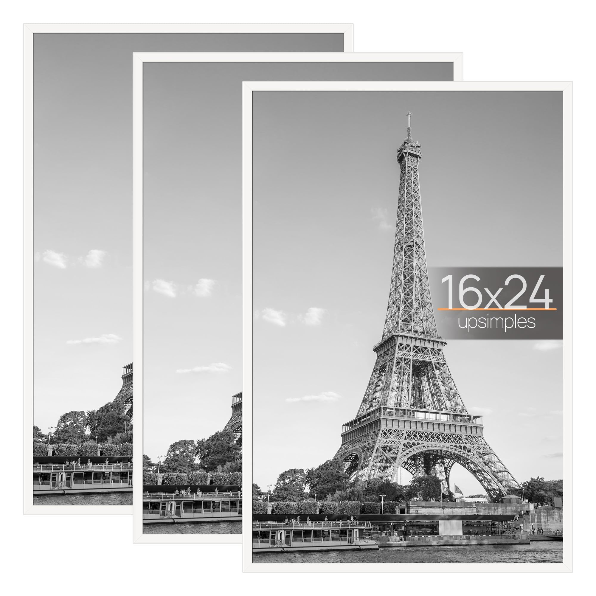 upsimples 16x24 Picture Frame White 3 Pack, Scratch-Proof Poster Frames 16 x 24 for Photo Gallery... | Amazon (US)