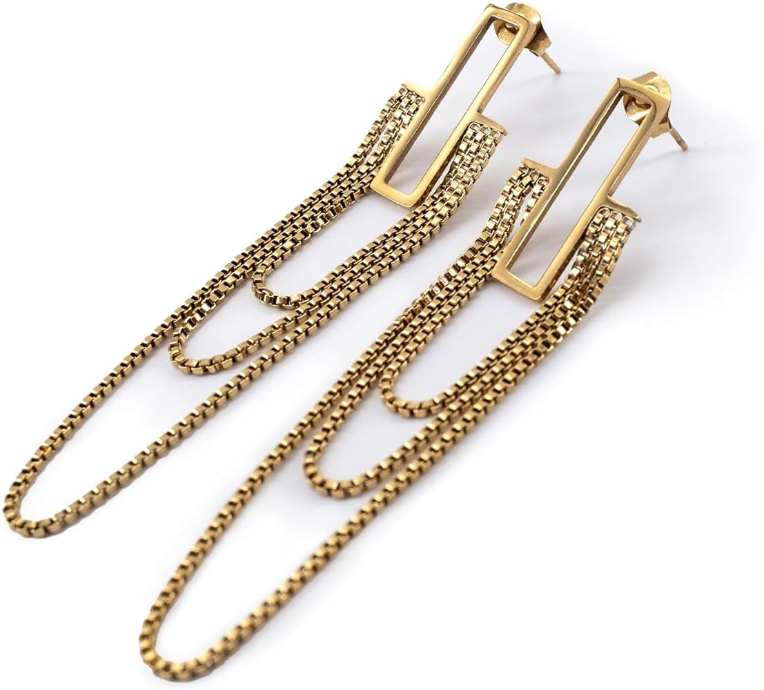 JUN MEIR'S 18K Gold Plated Drop Dangle Earrings for Women, Birthday Anniversary Jewelry Gifts for... | Amazon (US)