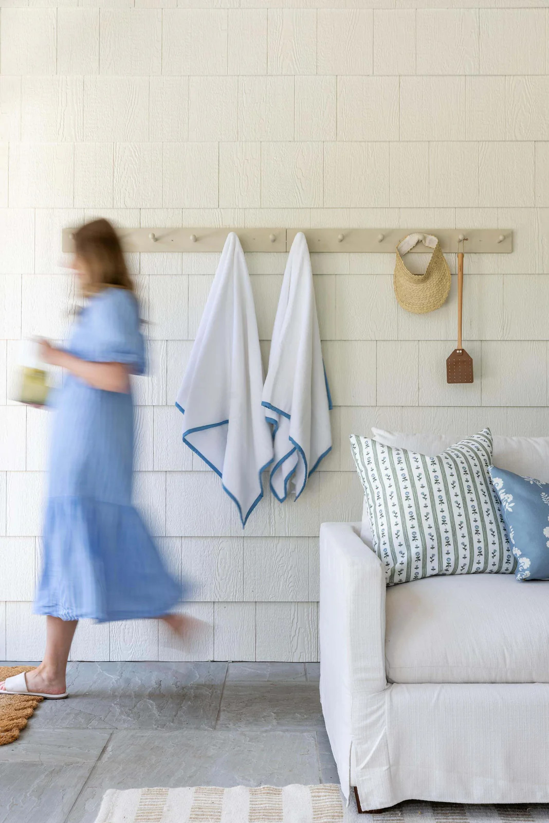 Ruthie Stripe Pillow in Blue | Brooke & Lou | Brooke and Lou