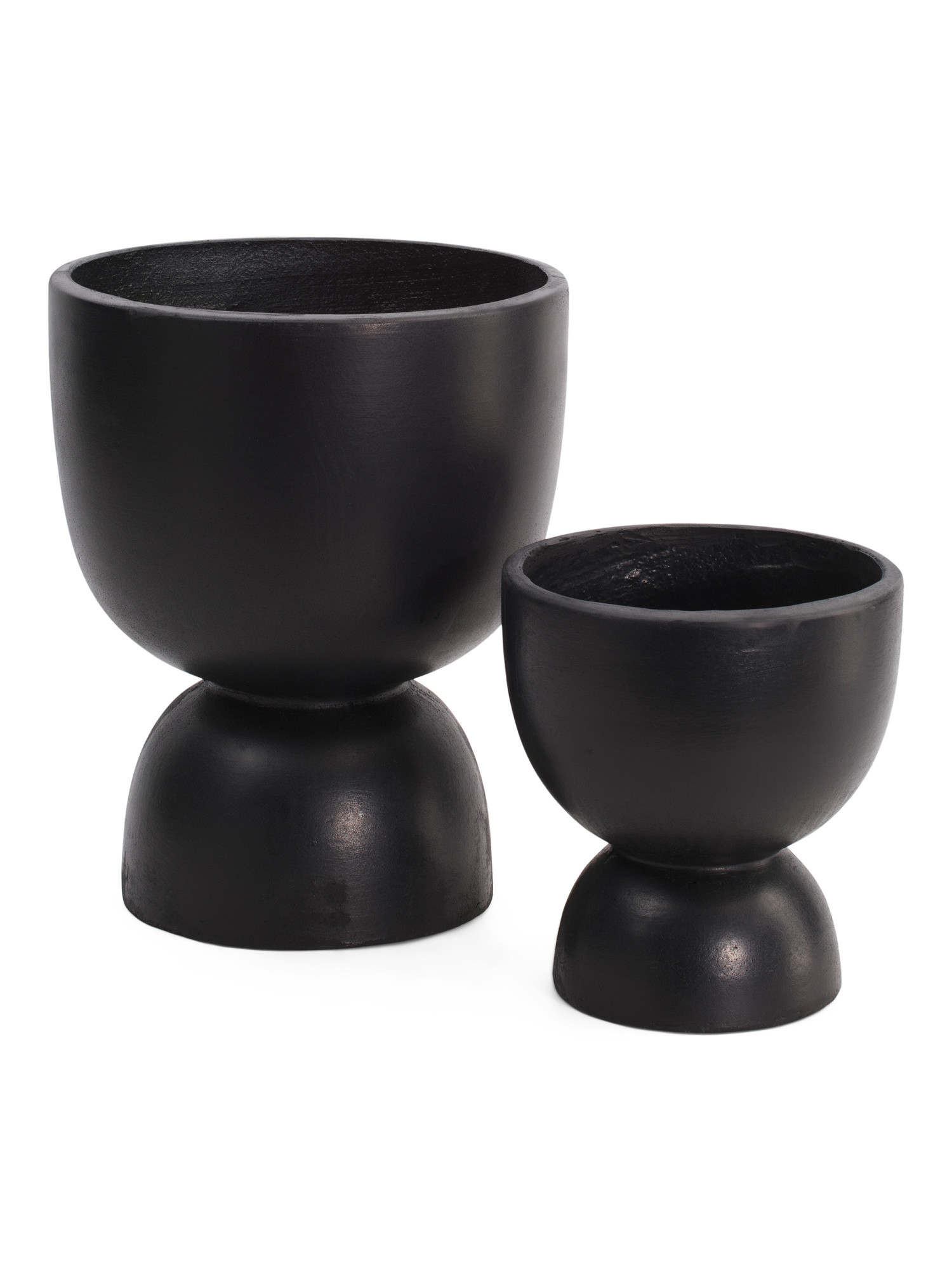 Set Of 2 Fiber Clay Pedestal Planters | TJ Maxx