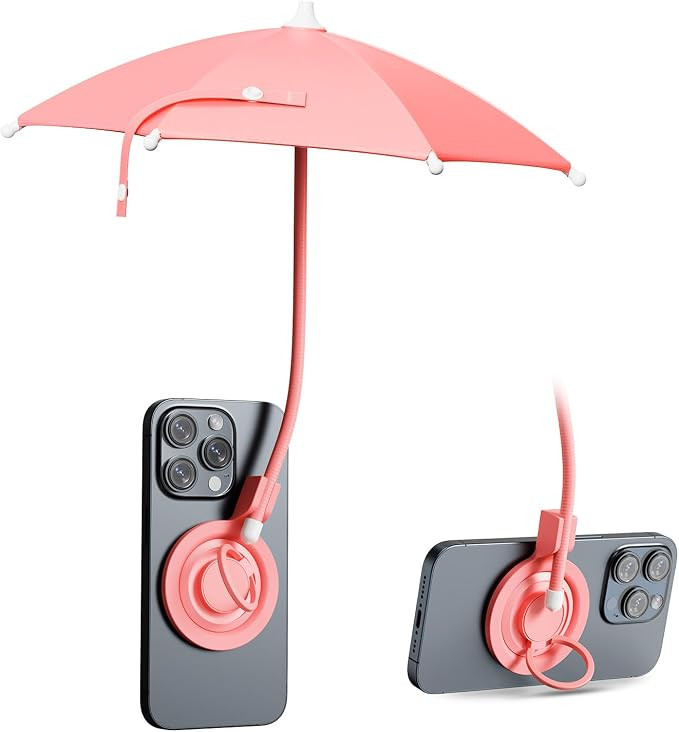 Phone Sun Shade Umbrella, Magnetic MagSafe Compatible Phone Umbrella with Adjustable Height & 360... | Amazon (US)
