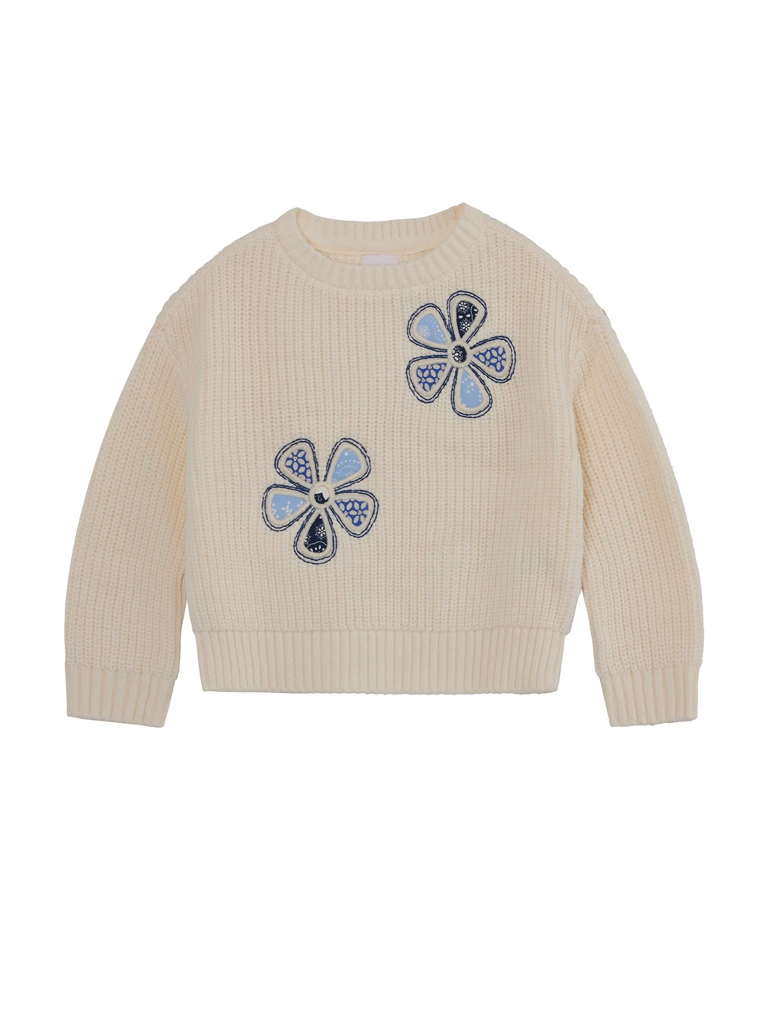 Wonder Nation Girls Embellished Sweater, Sizes 4-18 & Plus | Walmart (US)