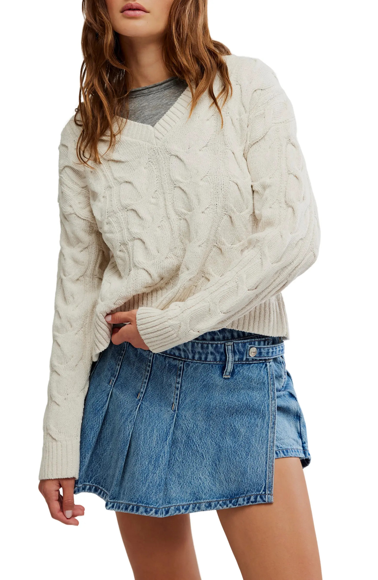 Washed Cable Sweater | Nordstrom Rack