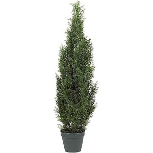 Nearly Natural 5172 4ft. Cedar Tree Silk Tree (Indoor/Outdoor),Green,49.5" x 9" x 9" | Amazon (US)